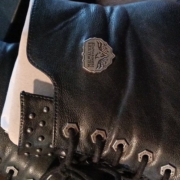 Milwaukee Performance leather Studded lace up Boots🖤😎 - Picture 11 of 15